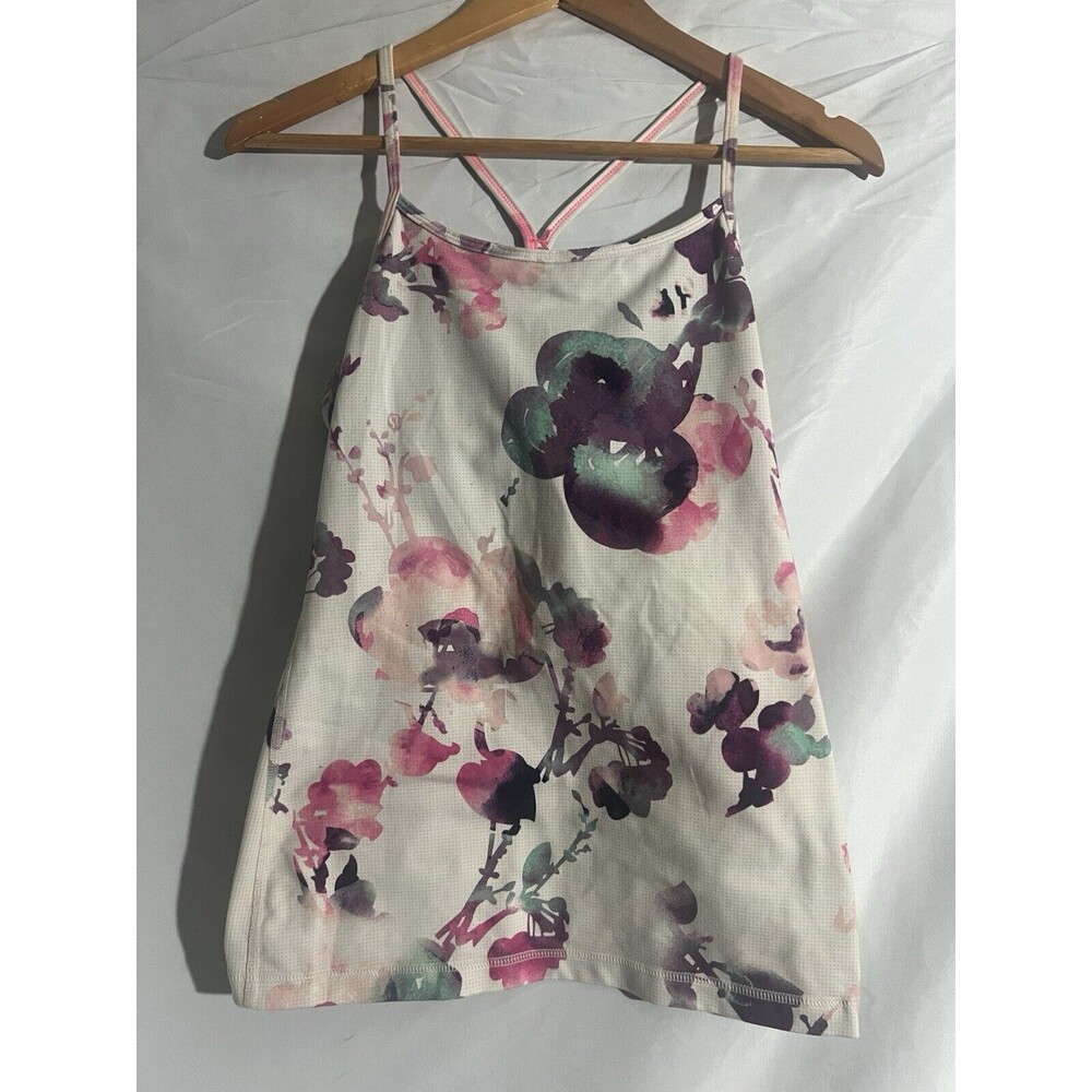Lululemon Floral Tank Top Women's Racerback Pullover Workout Boho Athleisure 6